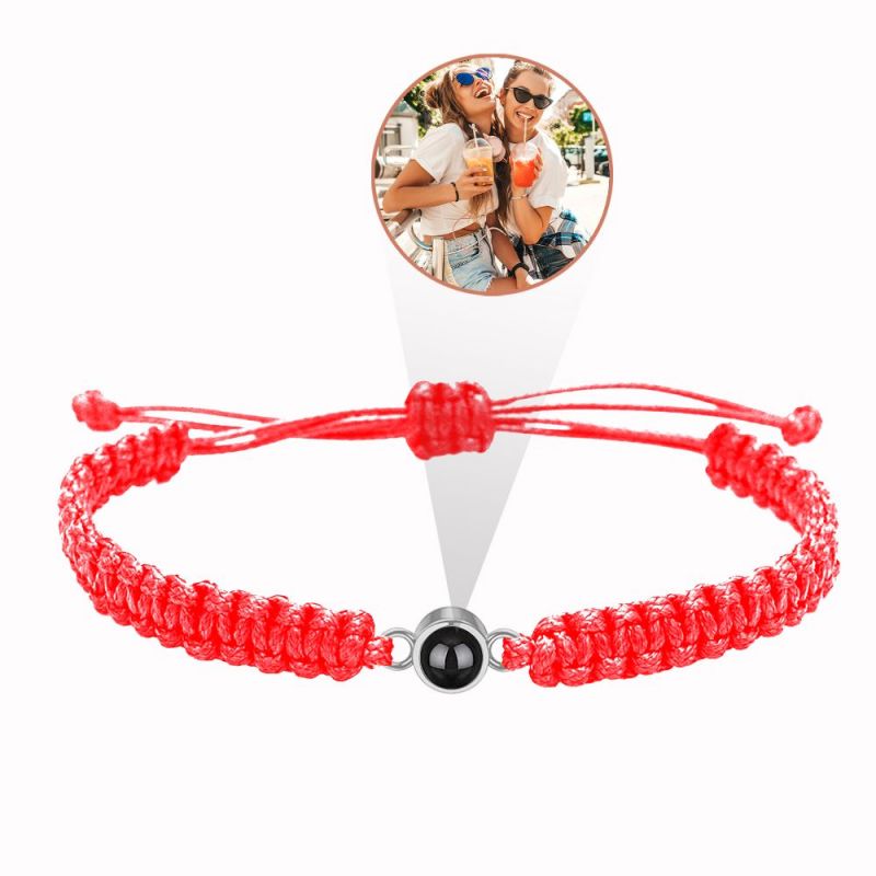 Customized Personalized Photo Bracelet With Thick Rope