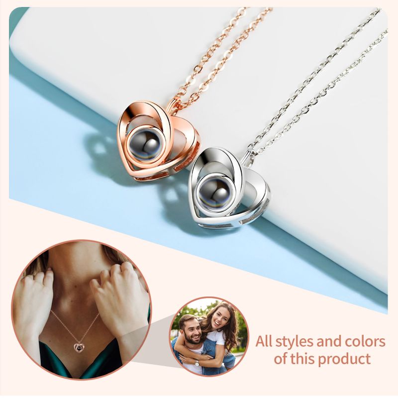 Easycosy Personalized Infinite Love Projection Necklace