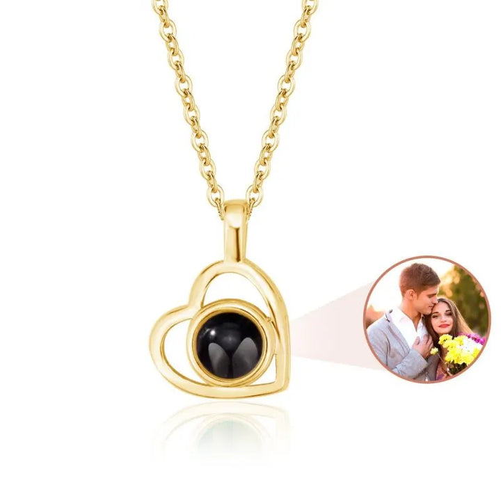 Easycosy Personalized Heart Projection Necklace