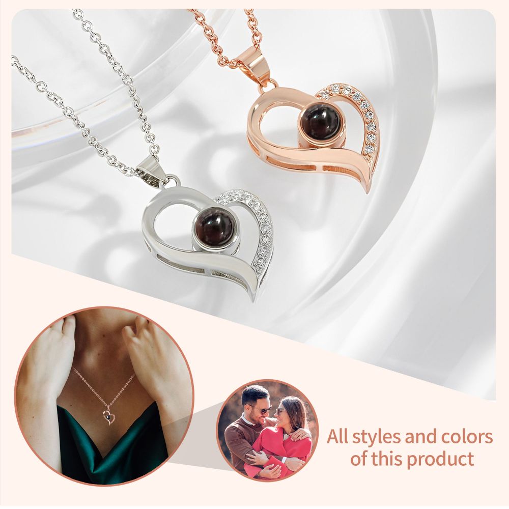 Easycosy Personalized Timeless Love Projection Necklace