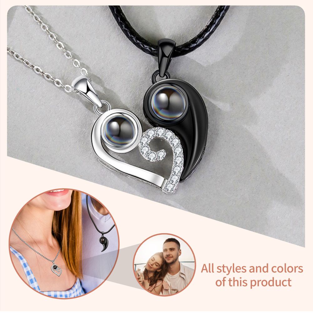 Personalized Harmony Heart Couple Necklaces Necklace Set