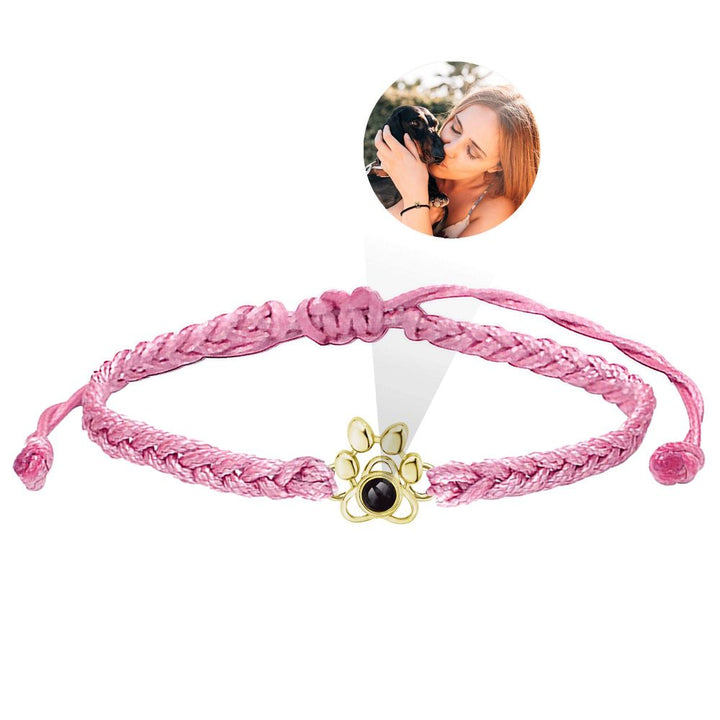 Customized Personalized Photo Dog Paw Bracelet